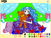 coloring princess and the bear game online free