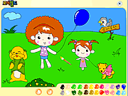 coloring children and animals game online free