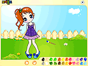 coloring the girl in the garden game online free