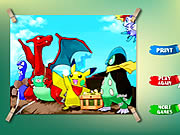 pikachu kids coloring game online free