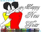 new years celebrations coloring game online free