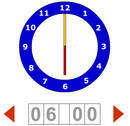 learning english numbers by the clock game online 