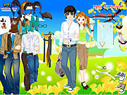 dress up spring couple free online game