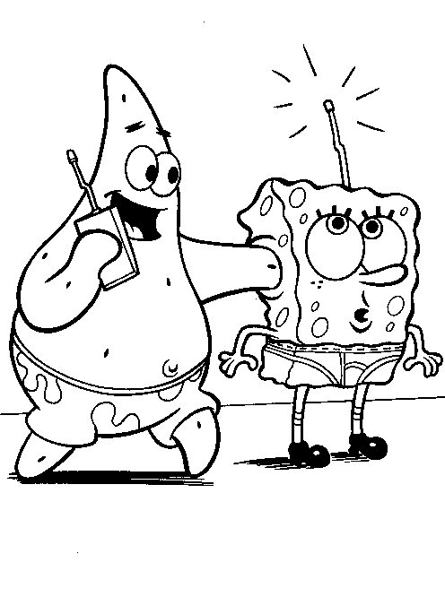 Sponge Bob Square Pants Coloring Pages Pictures 14 موقع العاب