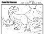 the dinosaur coloring by number
