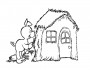 three little pigs house picture coloring pages 26