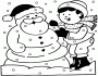 santa snowman bos christmas picture coloring 6