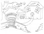 coloring picture halloween spooky house 54