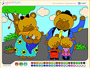 bear family colouring game online free