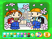 way to school coloring book game online free