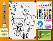 sponge bob fun coloring pages free game