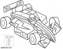 race car coloring by numbers